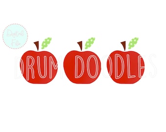 Watercolor Apple Trio PNG - Back to School Clipart (Digital Download)