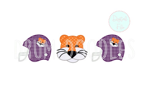 Clemson Football Png Watercolor Png Faux Applique Heat Transfer Design Sublimation Design Digital Clipart