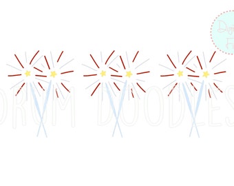 Sparkler Trio PNG – 4th of July Clipart, Heat Transfer Design (Digital File)