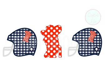 Watercolor PNG Ole Miss Faux Applique - Heat Transfer Design - Sublimation Design - Drum Doodles