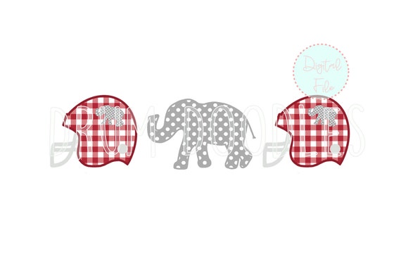 Elephant Faux Applique PNG - Heat Transfer Design - Sublimation Design - Clipart - Digital File - Printable