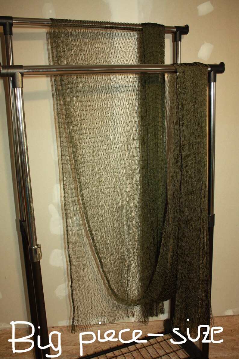 Black Small Eye Half Piece Fish Net 5.5 X 2.75 Yards=5x2.5 Meters Beach ...