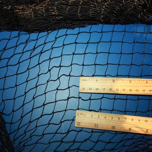 Black Small Eye Half Piece Fish Net 5.5 X 2.75 Yards=5x2.5 Meters Beach ...