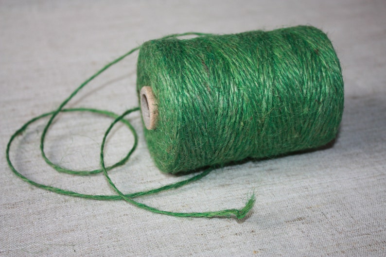 2 mm Green Jute Cord Natural from spool=25 Yards =22.86 Meter TWISTED CORD Jute Rope Natural Fiber Rope Jute Cord Rope Burlap String Cording