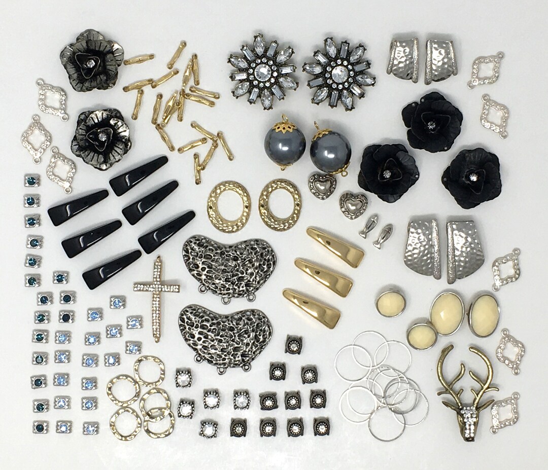 Lot De 10 Connecteurs Vintage Pour Création Bijoux - Ref 2980, 1,4 Cm, Occasion