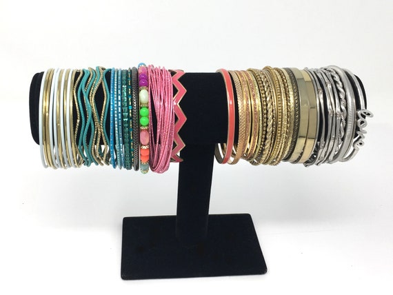 60 vintage to mod bangles, stackable bracelet lot… - image 9