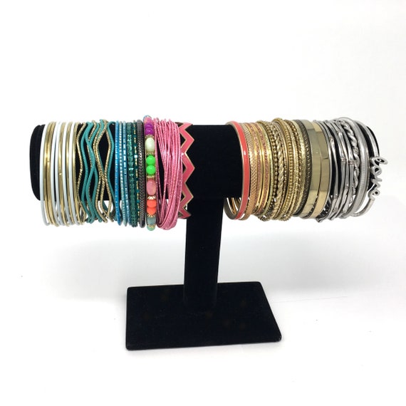 60 vintage to mod bangles, stackable bracelet lot… - image 10