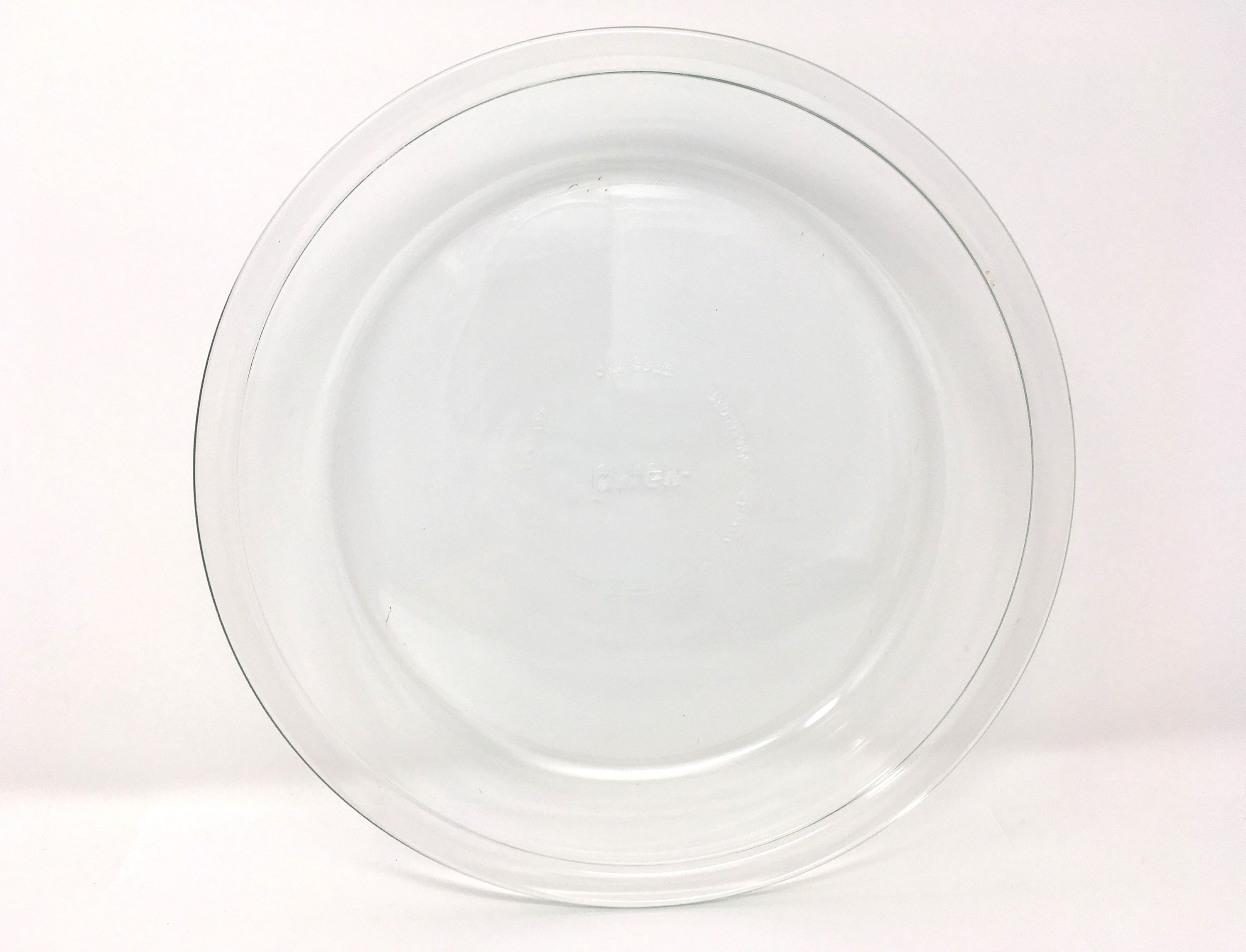Glass pie plate 9 inch vintage clear glass baking dish retro Etsy