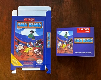 Nintendo NES Makai Island Custom box and Manual combo