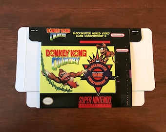 Super Nintendo SNES de DONKEY KONG land blockbuster world championship ii Custom box only