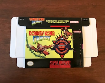 Super Nintendo SNES il donkey KONG paese blockbuster campionato del mondo ii Custom box only