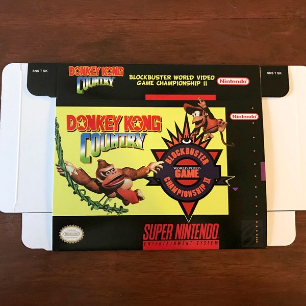 Super Nintendo SNES the DONKEY KONG country blockbuster world championship ii Custom box only