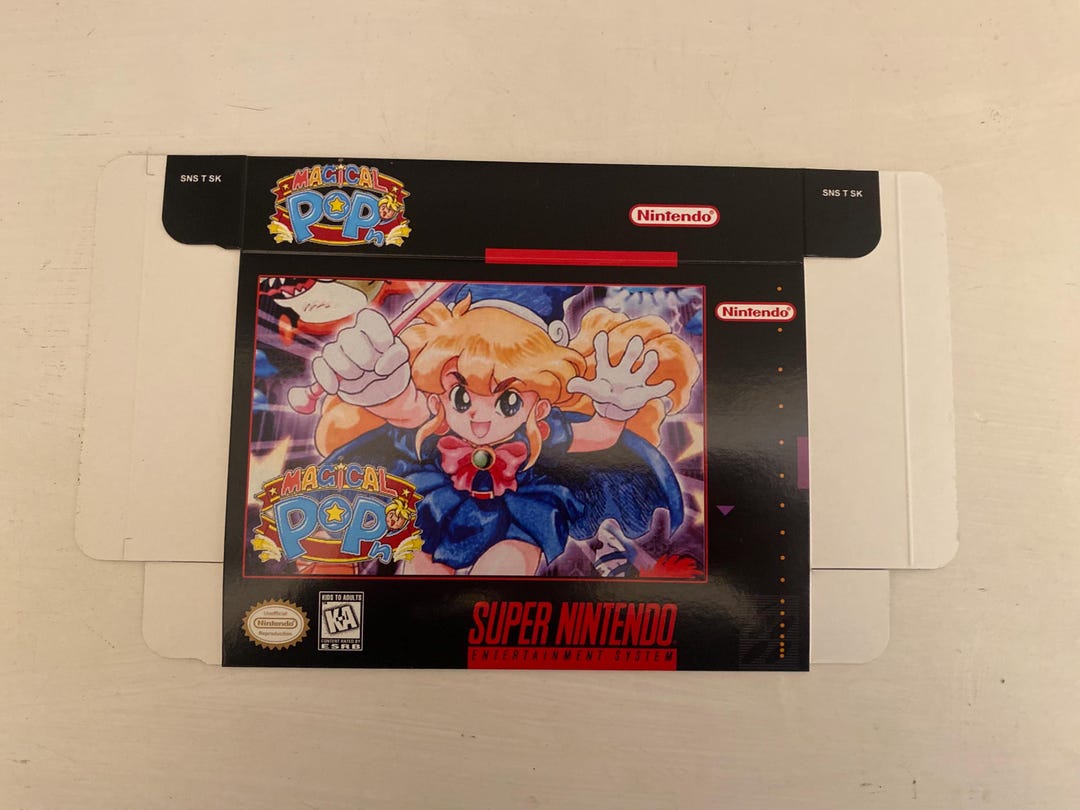 Super Nintendo SNES the MAGICAL POP N Custom Box Only - Etsy