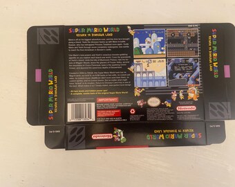 Super Nintendo SNES the Super MARIO WORLD Return to Dinosaur Land