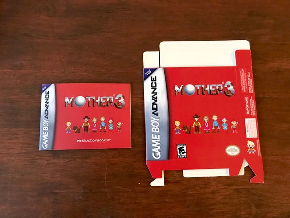 Nintendo Gameboy Advance GBA the MOTHER 3 Custom box and Manual combo