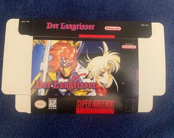 Super Nintendo SNES DER LANGRISSER Solo scatola personalizzata