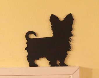 Yorkshire Terrier Door Topper: Handmade MDF Yorkie Silhouette