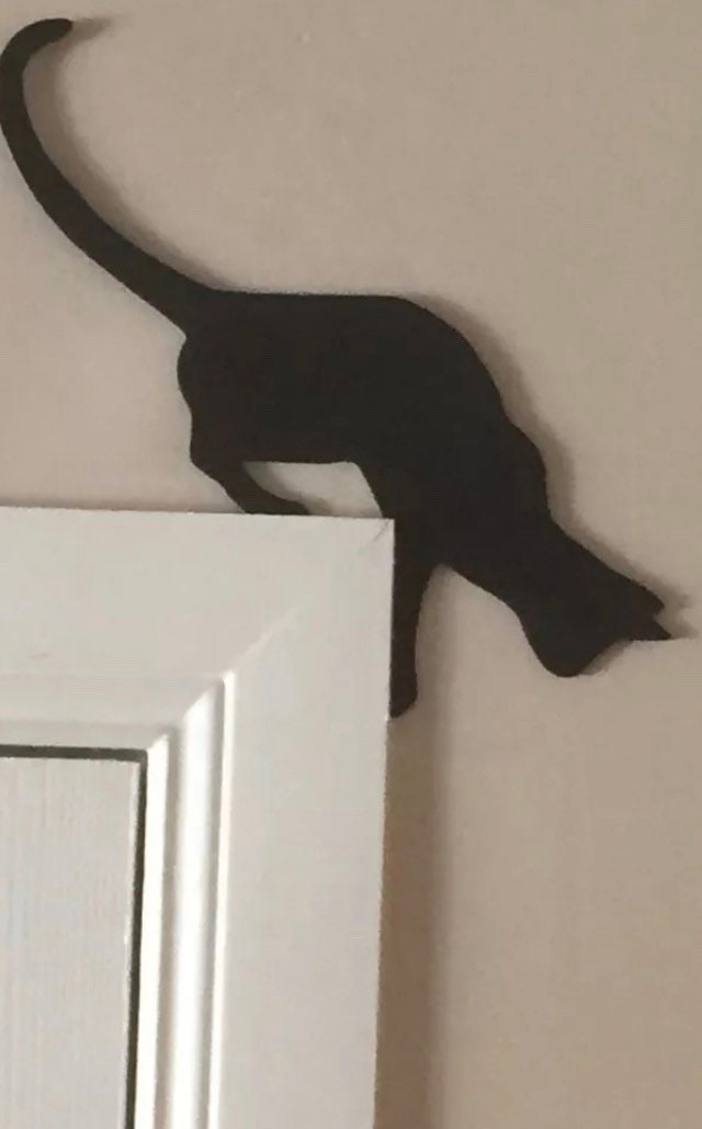 2024 New Metal Adorable Cat Door Topper, Cat