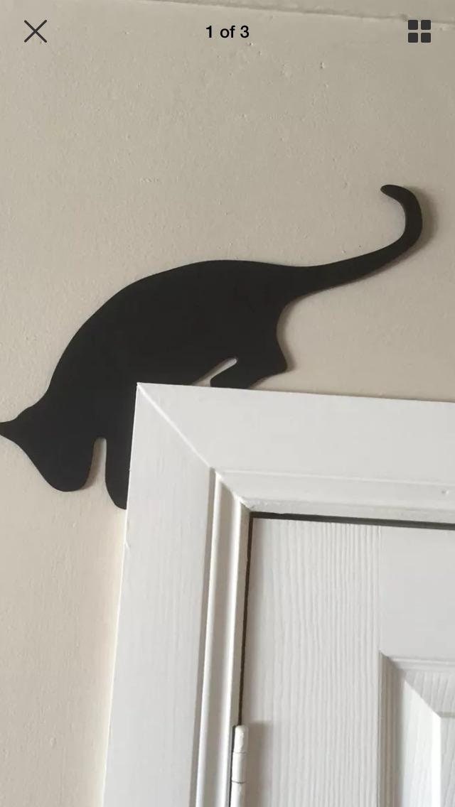 Jumper Cat Door Topper Handmade Sits on top of Door Frame from Etsy