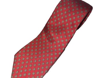Vintge YVES SAINT LAURENT Paris New York 100% Silk Red Gray Black Men's Necktie Neck Tie Career Wear Suit Shirt Button Down