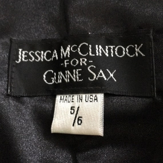 Vintage Gunne Sax Jessica McClintock Sz 5/6 Black… - image 7
