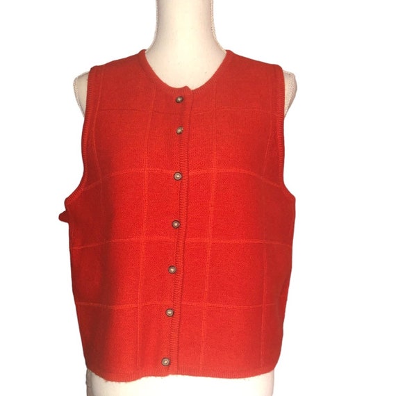 Vintage PIERRE CARDIN Sz L Women's Rust 100% Wool… - image 1
