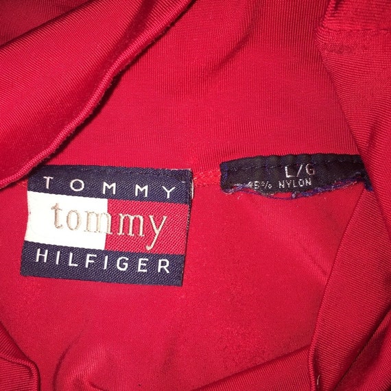 Vintage TOMMY HILFIGER Sz L Top Long Sleeve Red S… - image 4