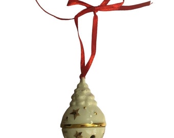 LENOX "JUST JINGLES" Tree Bell Xmas Christmas Ornament Handcrafted Porcelain Vintage Christmas Tree Ornament