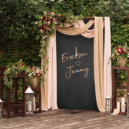 ON SALE CUSTOM Rose Gold Backdrop Custom Wedding Backdrop Etsy