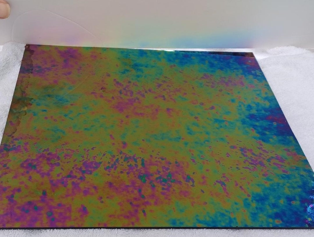 Spectrum Iridescent Black Flat Glass Sheet IG 11 Etsy