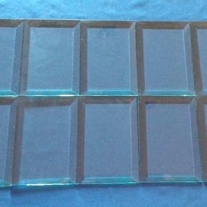 10 pieces of Clear 4&quot; X 6&quot; Beveled Glass Rectangles