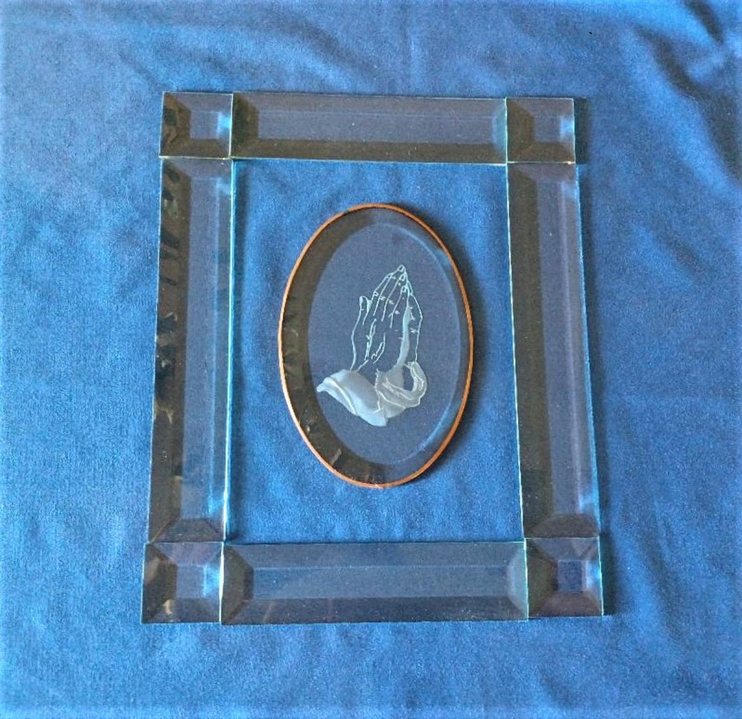 Praying Hands Bevel Glass Kit Makes A 9 by 11 Panel Etsy