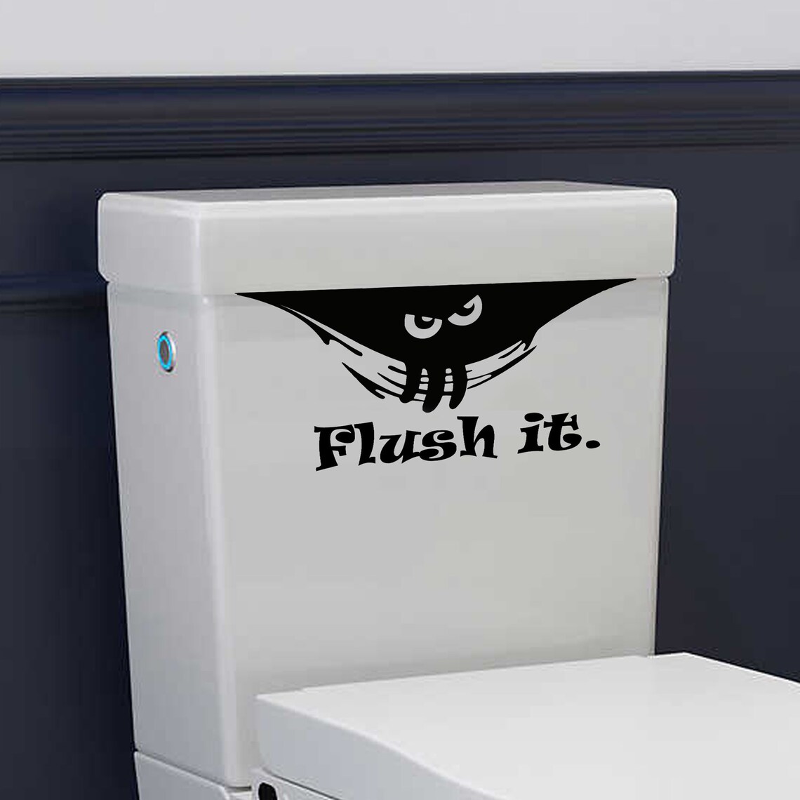 Creepy Halloween Toilet Sticker Scary Eyes Decal Please | Etsy