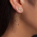 Shooting Star Ear Jacket Earrings • Front Back Earrings • Celestial Dangle Ear Climber Earrings • Crystal CZ Long Dangle Ear Jacket Earrings 