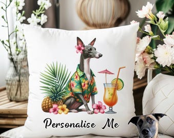 Italian Greyhound Cushion - Personalised with name/phrase - 49 designs