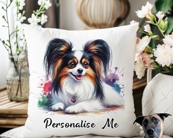 Papillon Cushion - Personalised with name/phrase - 42 designs