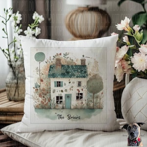 personalised new home cushion