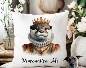 Otter Cushion - Personalised with name/phrase - 22 designs