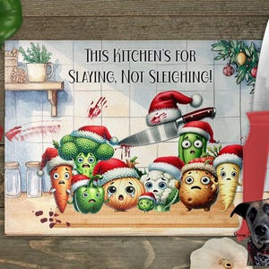 Festive Christmas Vegetable Murder Board Chopping/Cutting Boards