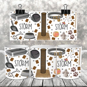 Personalised Cat Mug and Coaster