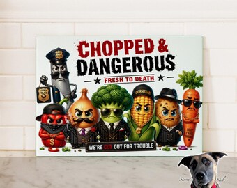 Vegetable Murder Glass Cutting Boards - 13 designs - 2sizes