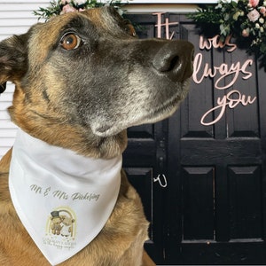 Personalised Wedding Bears Pet Bandana - Dog, Cat etc