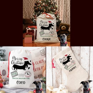 Personalised Pet Stocking/Santa Sack - Dachshund