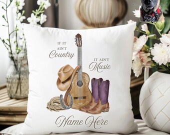 Personalised Country and Western Cushion - 6 colours of boots to chose from - Personalised with name/phrase