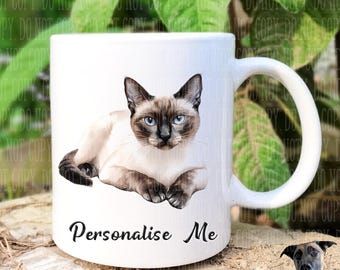 Personalised Watercolour Cat Mug - 65 designs