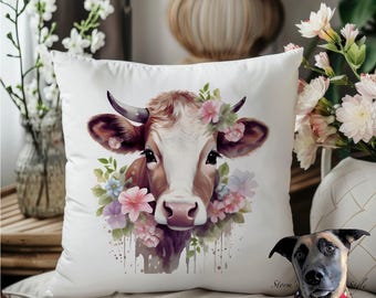 Floral Cow Cushions - 23 designs available
