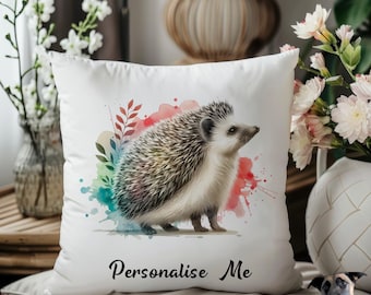 Hedgehog Cushion - Personalised with name/phrase - 22 designs
