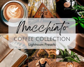 12 paramètres prédéfinis Lightroom haut de gamme, look chaleureux et confortable, paramètres prédéfinis Instagram et Blogger, collection Modern Coffee