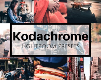 Préréglages Lightroom d'aspect film Kodachrome haut de gamme, préréglages de film vintage, préréglages de voyage, préréglages d'Instagram, préréglages de blogueur, VSCO