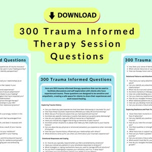 300 Trauma-Informed Therapy Questions | Essential Resource for Therapists, Counselors, and Coaches